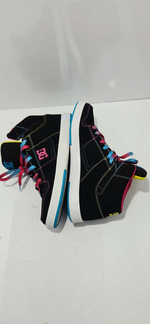 Women's DC Shoes Cure Hi Top Multi Color Skate Shoes Size 11 - Picture 5 of 7